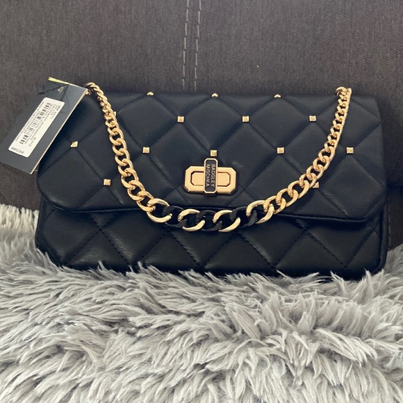 Badgley Mischka Bags Nwt Badgley Mischka Black Gold Studded Purse